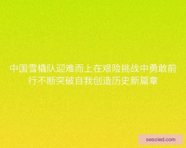 中国雪橇队迎难而上在艰险挑战中勇敢前行不断突破自我创造历史新篇章